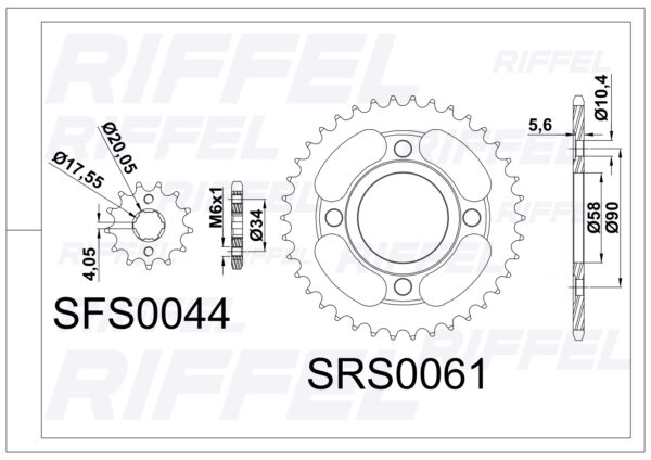 Kit Transmisión Riffel Top Yamaha YZF-R15 - Imagen 2