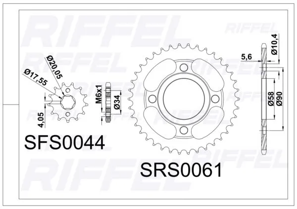Kit Transmisión Riffel Top Yamaha YZF-R15 - Imagen 2