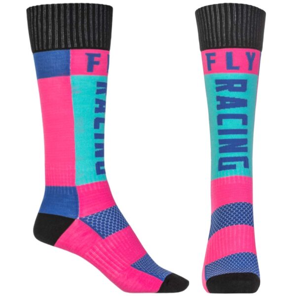 Calceta Fly Racing MX Rosado/Azul