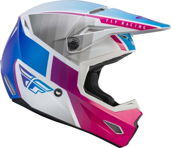 Casco Fly Racing Kinetic Drift Rosado/Blanco/Azul - Imagen 2
