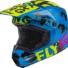 Casco Fly Racing Kinetic Scan Niño Azul/Fluor/Rosado