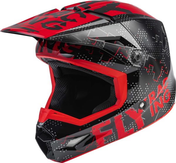 Casco Fly Racing Kinetic Scan Niño Rojo/Blanco
