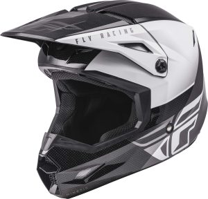 Casco Fly Racing Kinetic Straight Edge Blanco/Negro