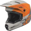 Casco Fly Racing Kinetic Straight Edge Naranjo/Gris