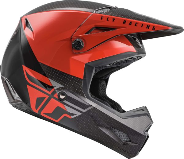 Casco Fly Racing Kinetic Straight Edge Rojo/Negro/Gris - Imagen 2
