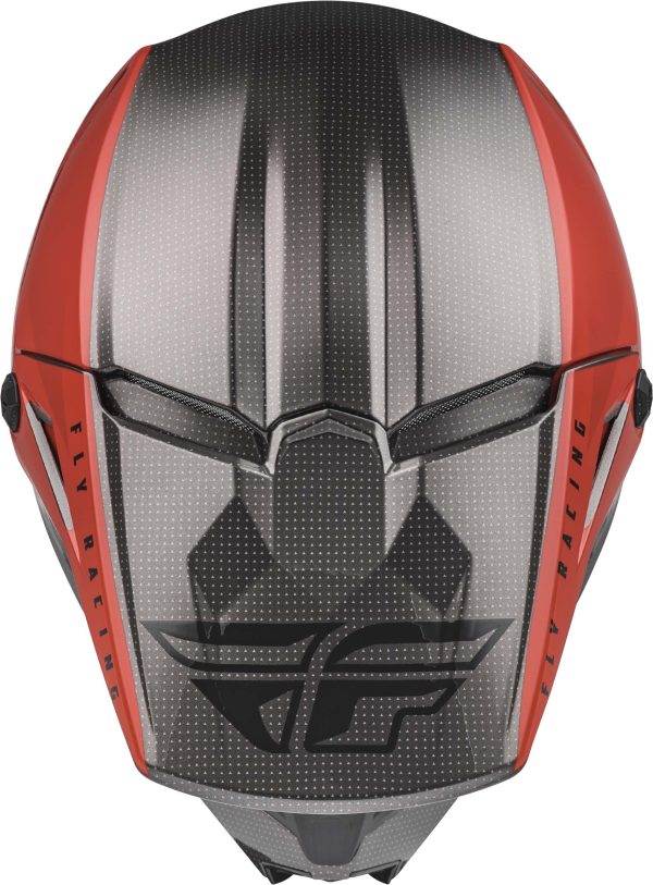 Casco Fly Racing Kinetic Straight Edge Rojo/Negro/Gris - Imagen 4