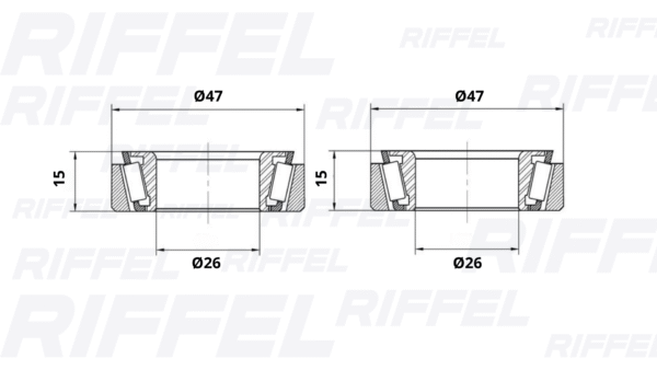 Set Cubetas de Dirección Riffel Honda XLR/XR-200/BROS-150 - Imagen 2