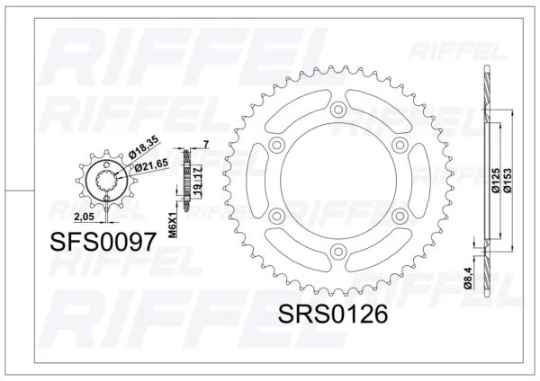 Kit Transmisión Riffel Titanium Honda CRF-250L - Imagen 2