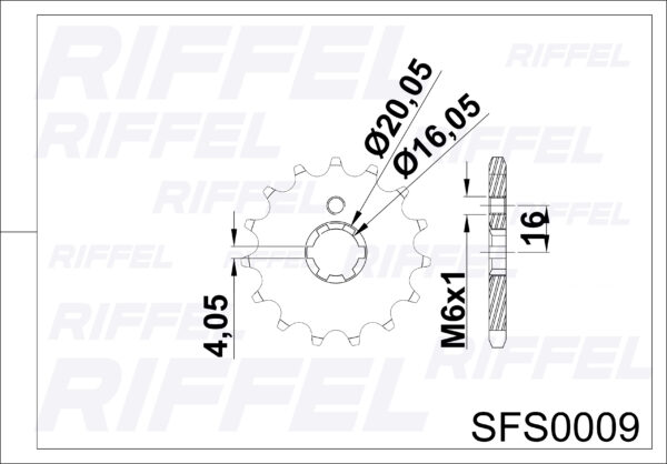 Piñón Riffel Yamaha Crypton - Imagen 2