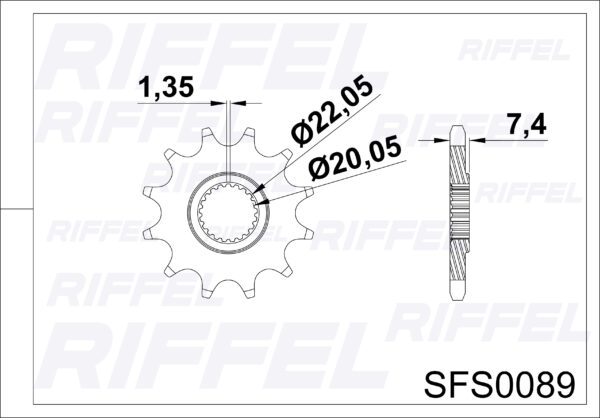 Piñón Riffel Honda CRF-250 13T - Imagen 2