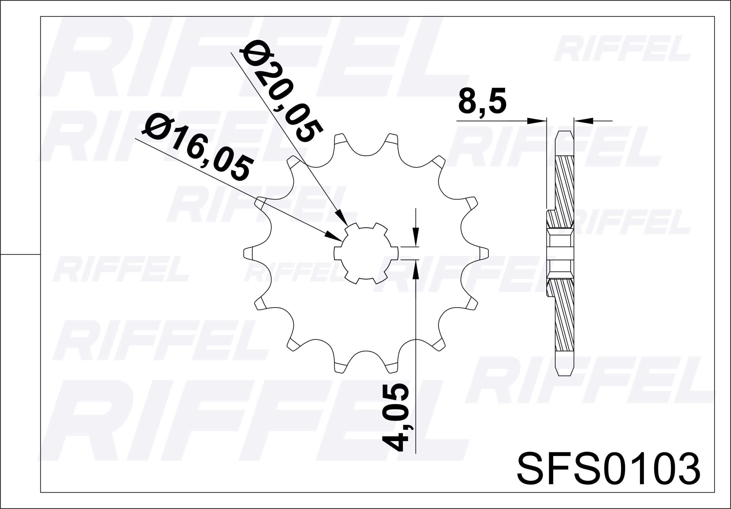 Piñón Ataque RIFFEL Hyosung GT-250 - Imagen 2