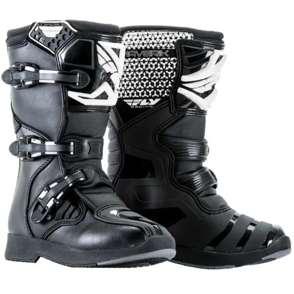 Bota Fly Racing Youth Maverik Black/White