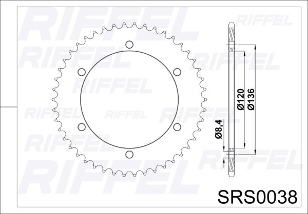 Catalina Riffel YAMAHA XTZ-250 LANDER 46T - Imagen 2