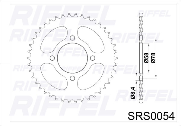 Catalina Riffel Suzuki GN-125 39T - Imagen 2