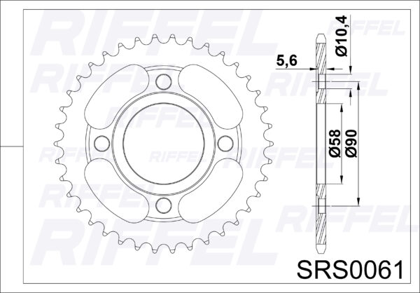 Catalina Riffel Honda CG-125 39T - Imagen 2