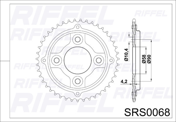 Catalina Riffel HONDA CG-125/INVICTA  43T - Imagen 2