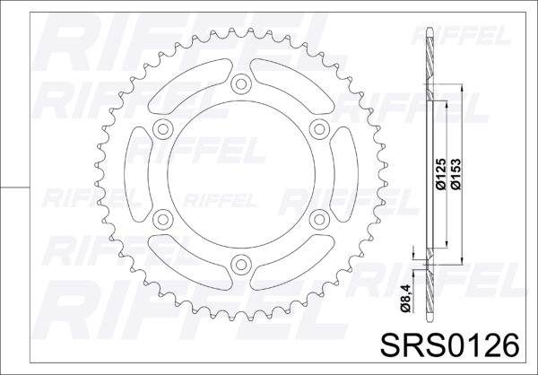 Catalina Riffel HONDA CRF-250/450/XR-250 51T - Imagen 2