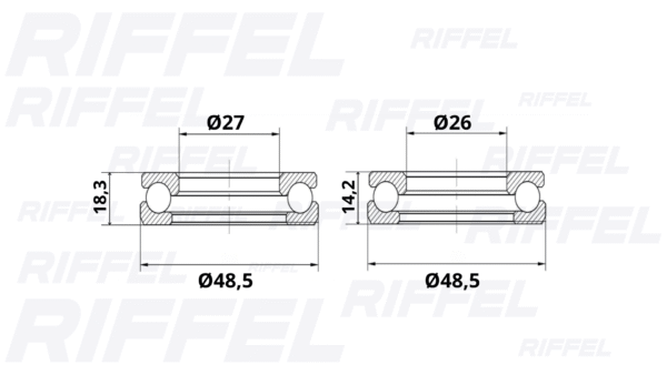 Set Cubeta de Dirección Riffel HONDA INVICTA / CB-190 - Imagen 2
