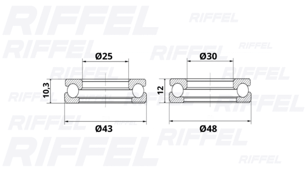 Set Cubeta de Dirección Riffel YAMAHA FAZER / YS-250 - Imagen 2