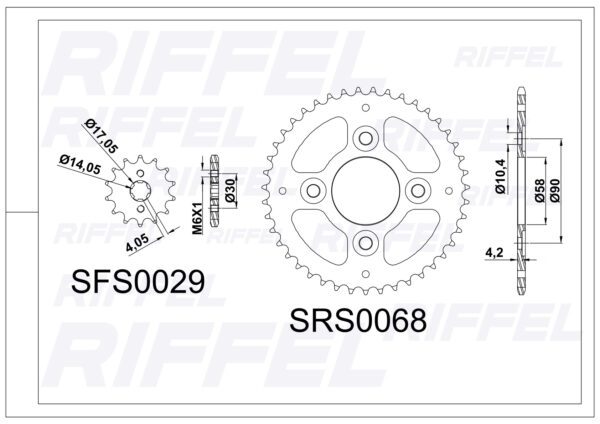 Kit transmisión Riffel TITANIUM HONDA CB-1/TWISTER - Imagen 2