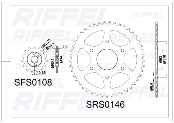 Kit transmisión Riffel TOP KTM DUKE-390 - Imagen 2