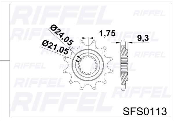 Piñón Riffel HONDA CRF-450 - Imagen 2