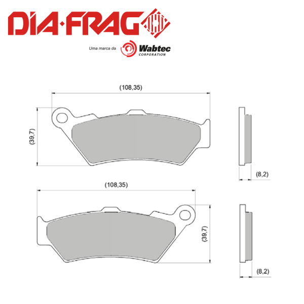 DIAFRAG LMP-274 HONDA CBR-250 DELANTERA (SEMI METALICA)