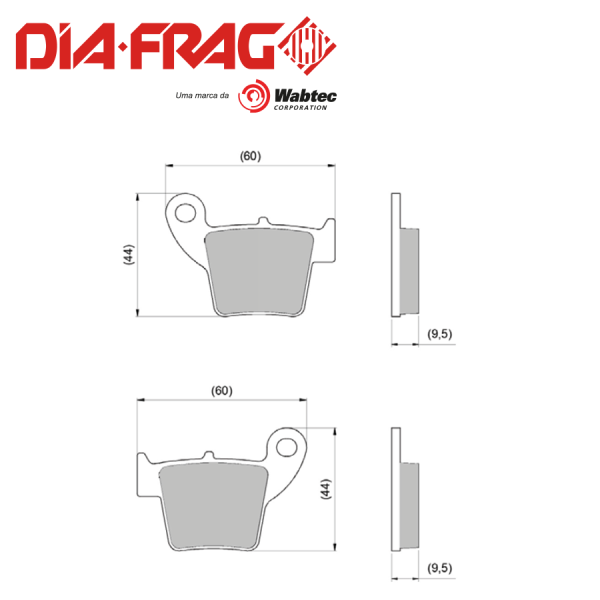 DIAFRAG LMP-377 HONDA CRF-450 TRASERA (SEMI METALICA)