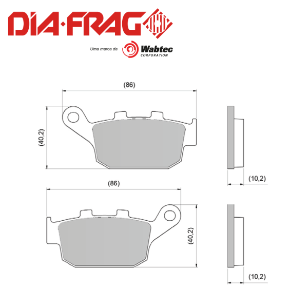 DIAFRAG LMP-481 HONDA CBX-500 TRASERA (SEMI METALICA)