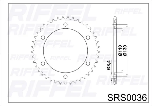 Catalina Riffel YAMAHA YZF-R15 48T (V3) - Imagen 2