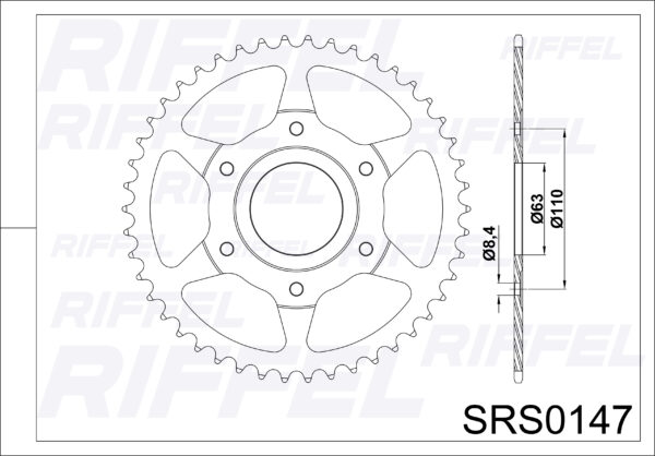 Catalina Riffel Bajaj Dominar-250 46T - Imagen 2