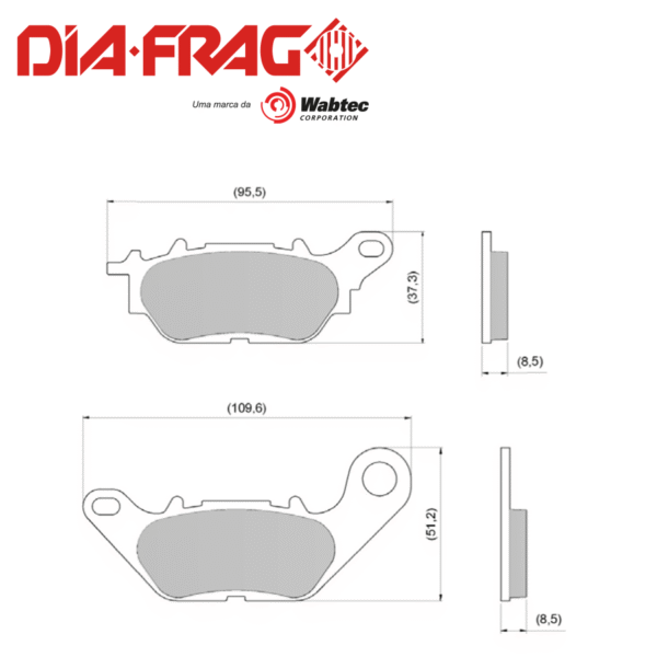 DIAFRAG LMP-458 YAMAHA YBR-125/R-15 DELANTERA