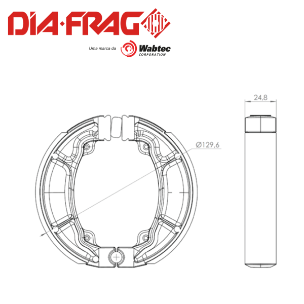 DIAFRAG BALATA FRENO JGO. HONDA CGL-125/CB-1 TRASERA
