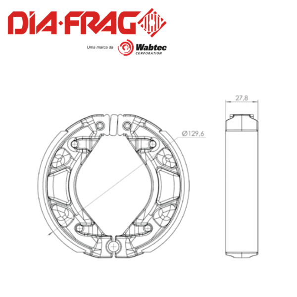 DIAFRAG BALATA FRENO JGO. YAMAHA FZ-16/YBR-125 TRASERA