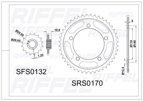 Kit Transmisión Riffel CARBON BMW F850GS/F750 - Imagen 2